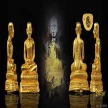 รูปหล่อหลวงพ่อในกุฏิ วัดกุยบุรี ปี 2533 เนื้อทองคำ