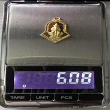 เหรียญท้าวเวสสุวรรณ รับขวัญศิษย์ เนื้อทองคำ พิมพ์เล็ก