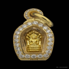 พระปรกใบมะขาม (เนื้อทองคำ) หลวงปู่ดู่ วัดสะแก