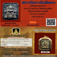 พระพุทธโสธร 80ปีกรมตำรวจ แปดเหลี่ยมเนื้อเงินสามกษัตริย์(3K)