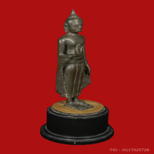 พระพุทธยืน สมัยอู่ทอง พิมพ์หน้าแก่ เนื้อสำริด ยุคต้น 