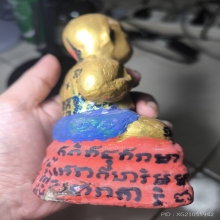 กุมารทองพัดยศหลวงปู่แย้ม วัดสามง่าม ลายมือหลวงตาทม