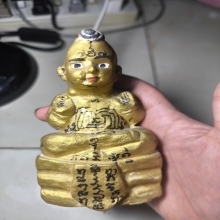 กุมารทองจุกหน้าหลวงปู่แย้ม วัดสามง่าม ปี51 ลายมือหลวงตาทม