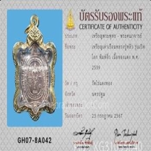เหรียญเต่าจิ๋ว หลวงปู่หลิว วัดไร่แตงทอง รุ่นเปิดโลก ปี2539