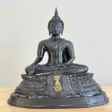 พระบูชา ภปร. 5 นิ้ว วัดบวรฯ ปี2508 (ดินไทย)