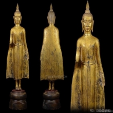 พระพุทธรูปไม้ยืน อยุธยา (หน้าคล้ายคน)