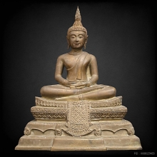 พระพุทธชัยศรี วัดกลางบางแก้ว นครปฐม ปี 2518 (ผิวขัด) 5 นิ้ว