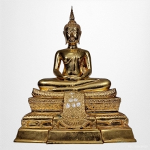 พระพุทธชัยศรี วัดกลางบางแก้ว นครปฐม ปี 2518 กะใหล่ทอง 9 นิ้ว