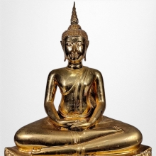 พระพุทธชัยศรี วัดกลางบางแก้ว นครปฐม ปี 2518 กะใหล่ทอง 9 นิ้ว