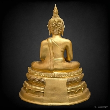 พระพุทธชัยศรี วัดกลางบางแก้ว นครปฐม ปี 2518 (ปิดทอง) 5 นิ้ว