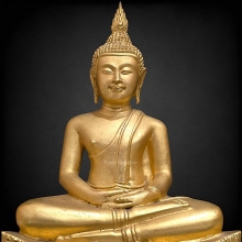 พระพุทธชัยศรี วัดกลางบางแก้ว นครปฐม ปี 2518 (ปิดทอง) 5 นิ้ว
