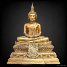 พระพุทธชัยศรี วัดกลางบางแก้ว นครปฐม ปี 2518 กะใหล่ทอง 5 นิ้ว