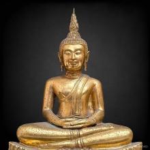 พระพุทธชัยศรี วัดกลางบางแก้ว นครปฐม ปี 2518 กะใหล่ทอง 5 นิ้ว