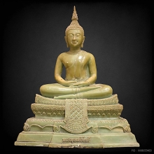 พระพุทธชัยศรี วัดกลางบางแก้ว นครปฐม ปี 2518 (หินหยก) 5 นิ้ว