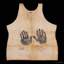 เสื้อยันต์รอยมือ รอยเท้าพ่อท่านเขียว วัดหรงบน สวยสมบูรณ์มากๆ