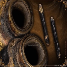 ตะกรุดยันต์ตรีนิสิเห พอกผงจุ่มรักหลวงปู่กลิ่น วัดสะพานสูง 