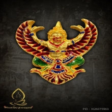 ครุฑล้างอาถรรพ์ เนื้อทองคำลงยา พระอาจารย์วราห์ วัดโพธิ์ทอง