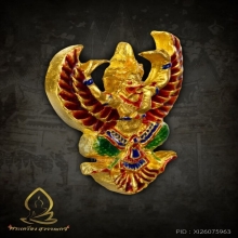 ครุฑล้างอาถรรพ์ เนื้อทองคำลงยา พระอาจารย์วราห์ วัดโพธิ์ทอง