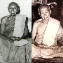 พระปิดตาหลังแบบผงคลุกรักหลวงปู่ทาบวัดกระบกขึ้นผึ้ง