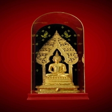 พระบูชานิรันตราย (สองถอด) ลงรักปิดทองหน้าตัก 4.5 นิ้ว 