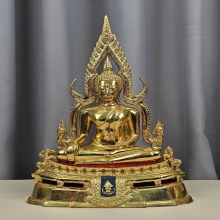 พระพุทธชินราช มาลาเบี่ยง ปี 2520 หน้าตัก 5.9 นิ้ว กะไหล่ทอง