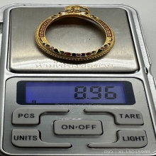 กรอบทองคำแท้90 ลงยายกซุ้ม สภาพใหม่มาก น้ำหนักทอง8.96กรัม