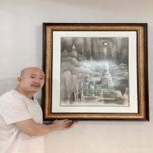 ภาพวาดจริง ผลงานท่านอาจารย์เฉลิมชัย โฆษิตพิพัฒน์