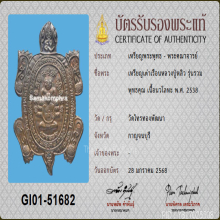เหรียญเต่าเรือน หลวงปู่หลิว รุ่นรวมพุทธคุณ