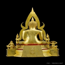 พระพุทธชินราช ภปร แม่ทัพภาคที่3 จัดสร้าง ป2517 ขนาด12“ 