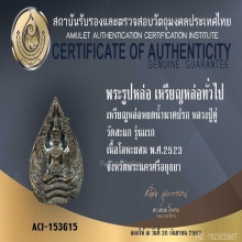 เหรียญหล่อพระนาคปรก หลวงปู่ดู่ปี 2523 เนื้อโลหะผสม หลังมีจาร