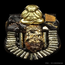 กะลาราหู อ.จืดหลังฝังพระปิดตา ตะกรุด ตัวต่อ(หายาก)สภาพสวยมาก