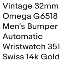 Omega Automatic ทองคำ14k