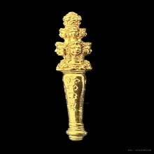 #พระทองคำ.. เศียรเทพหลักเมือง คฑาทองคำ รุ่นรวยล้นฟ้า