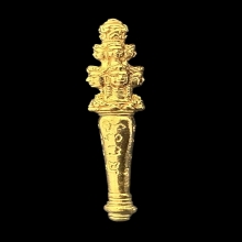 #พระทองคำ.. เศียรเทพหลักเมือง คฑาทองคำ รุ่นรวยล้นฟ้า