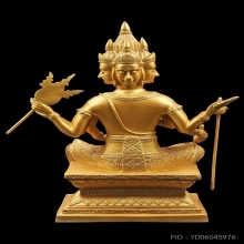 พระบูชา9นิ้ว พระพรหม4หน้า เนื้อทองเหลืองทาทอง สภาพสวยมาก