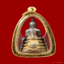 พระพุทธโสธร รุ่น กรมตำรวจ80ปี เนื้อเงิน เลี่ยมทอง