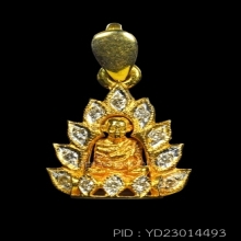 จี้ทองฝังเพชรแท้และพระทองคำ