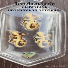 จิ้งจกหลวงพ่อหน่าย เนื้องา ขนาดจิ๋ว3ชิ้น