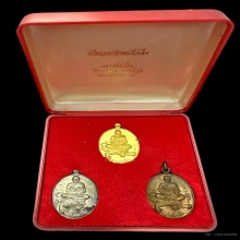 #พระทองคำ..  เหรียญเอกลักษณ์นั่งเสือ หลวงพ่อเปิ่น วัดบางพระ 
