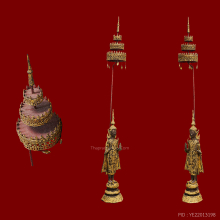 พระพุทธรูปสมัยรัตนโกสินทร์ยืนทรงเครื่อง ปางห้ามสมุทร 