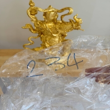 พระบูชาเทพเจ้าไฉซิงเอี๊ย(ปางบู๊) ปิดทอง ออกวัดโสธร ปี2549
