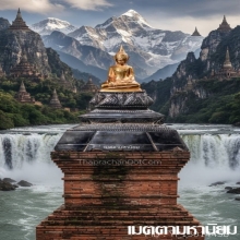 พระพุทธรูปบุทองคำฐานเงิน สมัยอยุธยา ( องค์ที่ 1 )