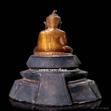 พระพุทธรูป สมัยอยุธยา บุทองคำฐานเงิน สวยเดิม ( องค์ที่ 3) 