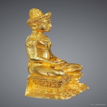 พระกริ่งจอมสุรินทร์ หลวงปู่ดุลย์ อตุโล ปี 2513 เนื้อทองคำ
