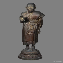  พระบูชา หลวงปู่ดู่ ยืนประทานพร  เนื้อโลหะ ปี 2535