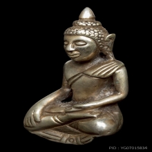 พระเงินนั่งลอยองค์ ศิลปะนครศรีธรรมรา (ขนมต้ม) เนื้อเงิน