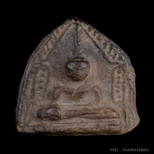 พระยอดขุนพลซุ้มเรือนแก้ว ข้างเม็ด เนื้อดิน ศิลปะชาน (Shan)