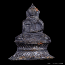 พระเชียงแสนหลังเจดีย์บัวขีด ตะกั่วสนิมแดง Shan Buddha Statue