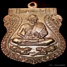 เหรียญเสมาเสือคู่ หลวงพ่อเปิ่น วัดบางพระ จ.นครปฐม ปี 2528