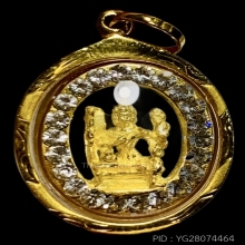 พระพรหม4หน้า องค์สีทอง เลี่ยมกรอบทองคำแท้ สวยแชมป์